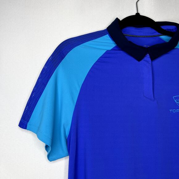 NWOT TopGolf Ladies Under Armour HeatGear Collared Shirt Blue Size Large - Picture 5 of 12